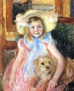 Sara and her Dog, c.1901 by Mary Cassatt