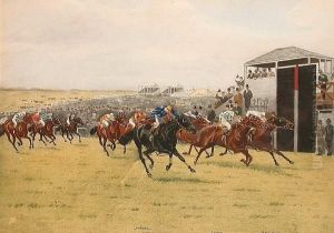 Flat Racing At Epsom, The City And Suburban by Isaac Cullin