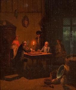 Schachspiel Bei Kerzenschein