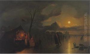 Evening Skating by Johann Mongels Culverhouse