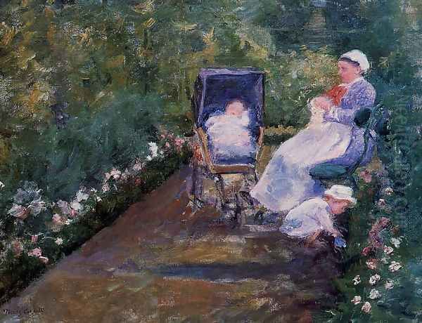 Children In A Garden - view 1