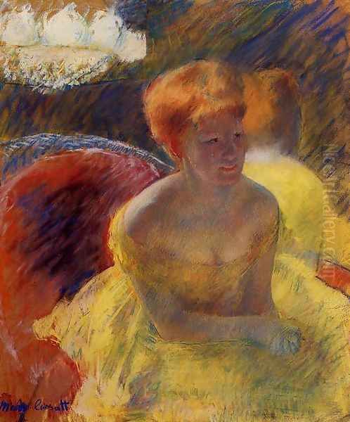 At The Theater Aka Lydia Cassatt Leaning On Her Arms Seated In A Loge - view 1