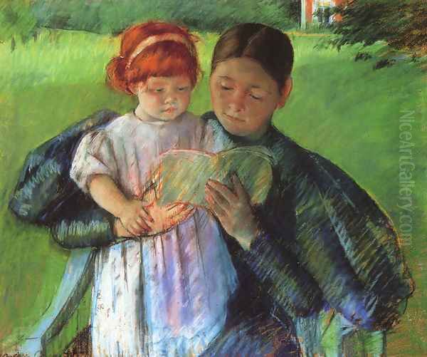 Nurse Reading To A Little Girl - view 1