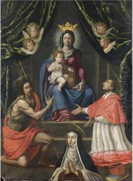 Madonna Col Bambino Tra San 
Carlo, San Giovanni Battista E Santa Maria Maddalena De' Pazzi - view 1