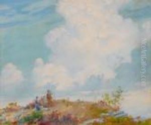 Pink Cloud Over Mountain by Charles Curran