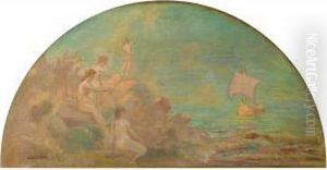 The Sirens (a Lunette) by Charles Curran