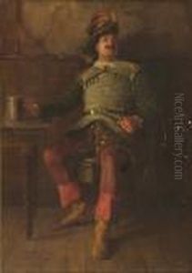 Portrait Of A Cavalier. by Charles Curran