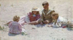 Children By The Seashore by Charles Curran