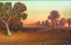 Meadow At Sunset by Edward Wilson Currier