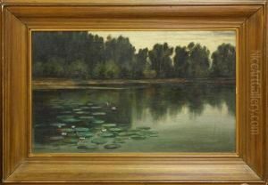 Lily Pond With Ducks by Edward Wilson Currier