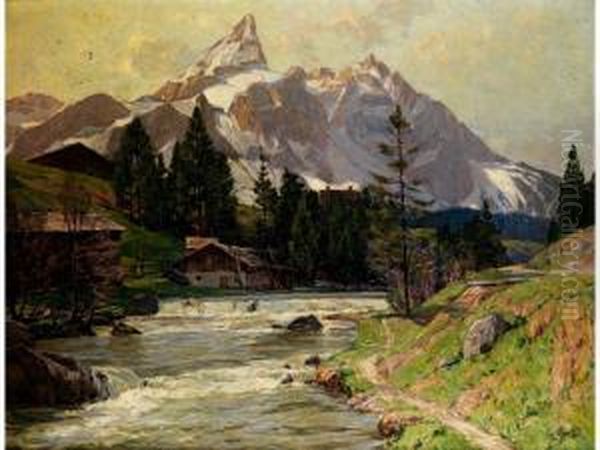 Grosse Oberbayerische Gebirgslandschaft - view 1