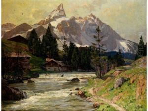 Grosse Oberbayerische Gebirgslandschaft