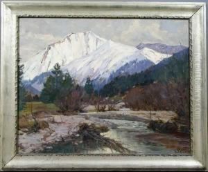 A Mountain Stream In Winter by Robert Franz Curry