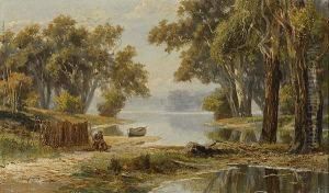 On Lake Tyers by James Waltham Curtis