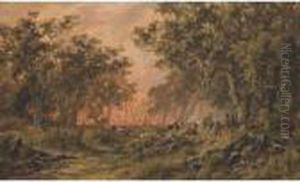 A Bushfire by James Waltham Curtis