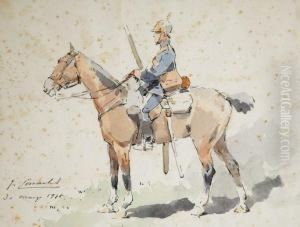 Militar A Caballo by Josep I Cusachscusachs