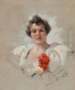 Barcelona,1908)
Retrato De Su Esposa Maria Del by Josep I Cusachscusachs