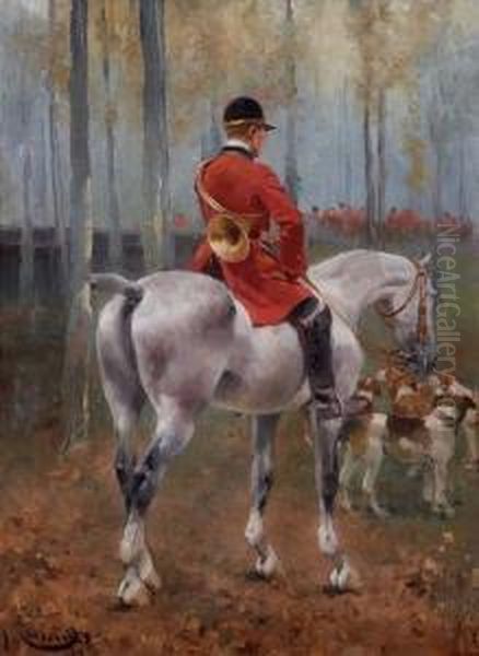 Jinete Con Corneta Y Perros De
Caza En Un Bosque (rider With A Hunting Horn And Hounds In A Forest) - view 1