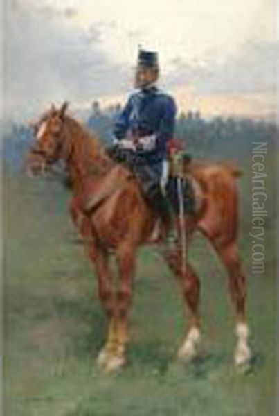 Jinete De Caballeria De Estado Mayor (soldier On Horseback) - view 1