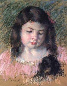 Bust Of Francoise Looking Down by Mary Cassatt