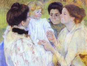 Woman Admiring A Child by Mary Cassatt