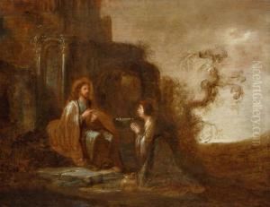 Christ And The Samaritan Woman Near The Well by Benjamin Gerritsz. Cuyp