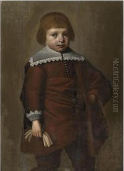 Portrait Of Frans Cuyper Van Holthuysen, Three-quarter Length,holding A Pair Of Gloves - view 1