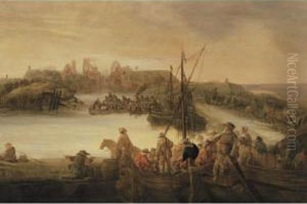 Soldiers Repairing Fortifications - view 1