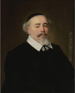 Portrait Of A Bearded Man Wearing A Skullcap, Said To Be Themayor Of Dordrecht by Jacob Gerritsz. Cuyp