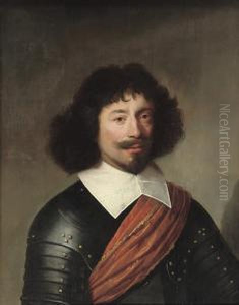 Portrait Of An Officer, Half-length, In Armor, With A Red Sash - view 1