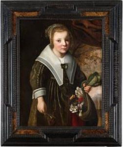 Flicka Med Blombukett by Jacob Gerritsz. Cuyp