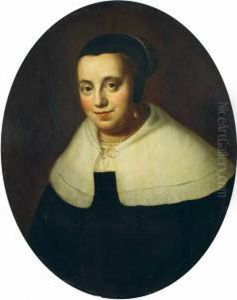 Portrait Einer Dame Mit Perlenschmuck. by Jacob Gerritsz. Cuyp