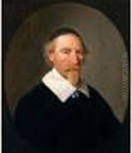 Portrait D'homme A Vue Ovale by Jacob Gerritsz. Cuyp