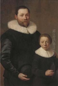 Double Portrait Of A Father And Son by Jacob Gerritsz. Cuyp