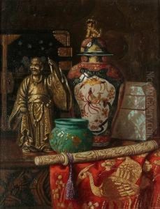 Still Life Of Oriental Objects by Ernst Czernotzky