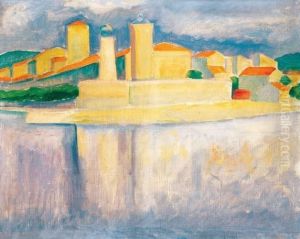 Town On The Cote D'azure, (mole In South-france, About 1930