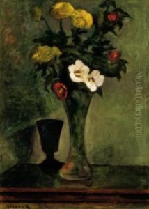 Still-life Of Flowers by Dezso Czigany