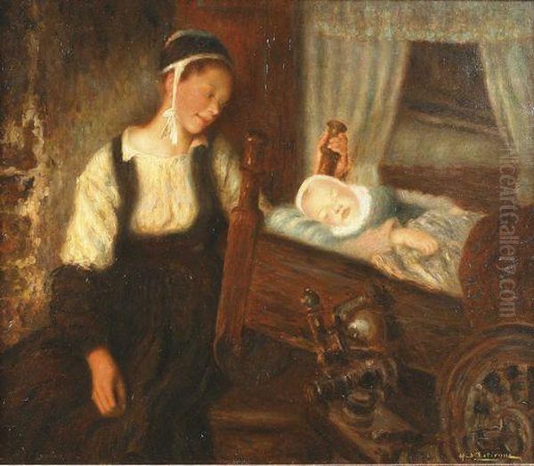 Marie Joseph Enfant Dans Son Berce - view 1
