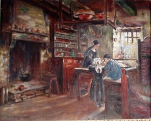 Interieur Breton by Henry D Estienne