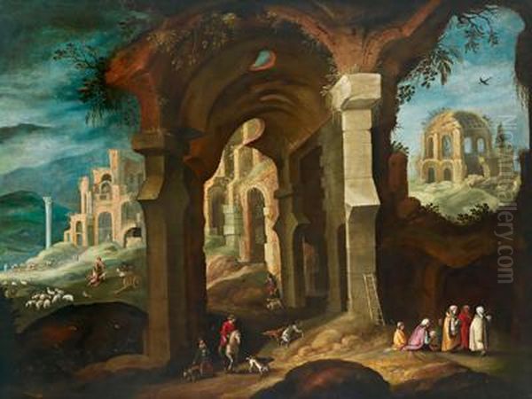 Paesaggio Con Rovine E Figure - view 1