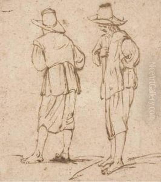 Two Standing Figures - view 1