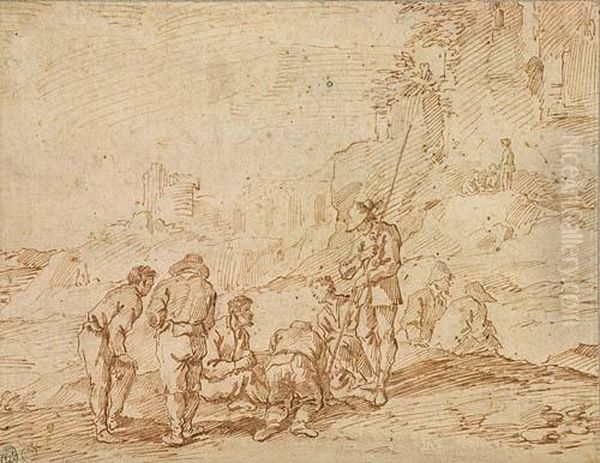 Landscape With Peasants And Ruins - view 1