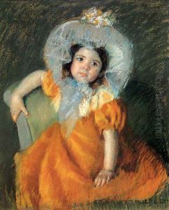 Child In Orange Dress by Mary Cassatt