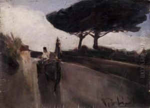 Strada Con Alberi by Pietro D' Achiardi