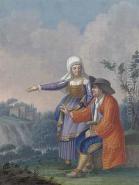 A Gentleman And His Wife In A Landscape - view 1