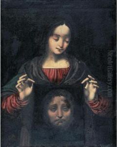 Saint Veronica With Her Veil by Marco d' Oggiono