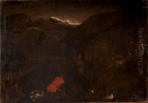 Paesaggio Con Contadini Allavoro by Gerolamo Ponte Da Bassano