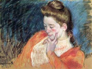 Portrait Of A Young Woman by Mary Cassatt