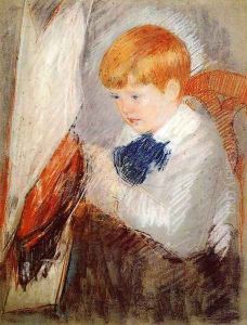 Robert And His Sailboat by Mary Cassatt