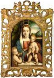 The Madonna And Child With Saint John The Baptist by Garofalo